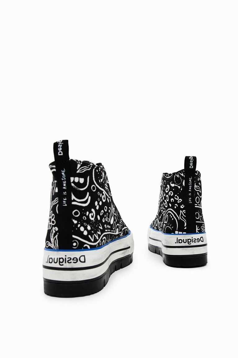 Desigual Platform high-top with illustrations Women's Sneakers | VST-245836