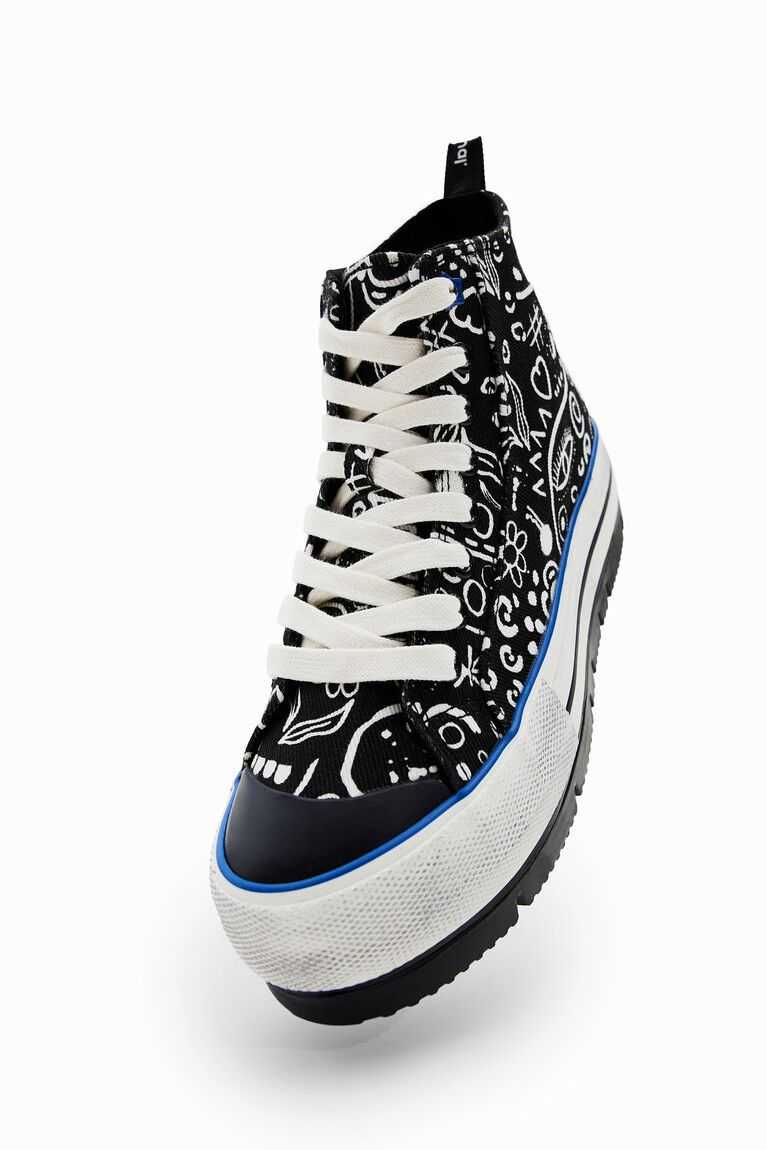 Desigual Platform high-top with illustrations Women\'s Sneakers | VST-245836