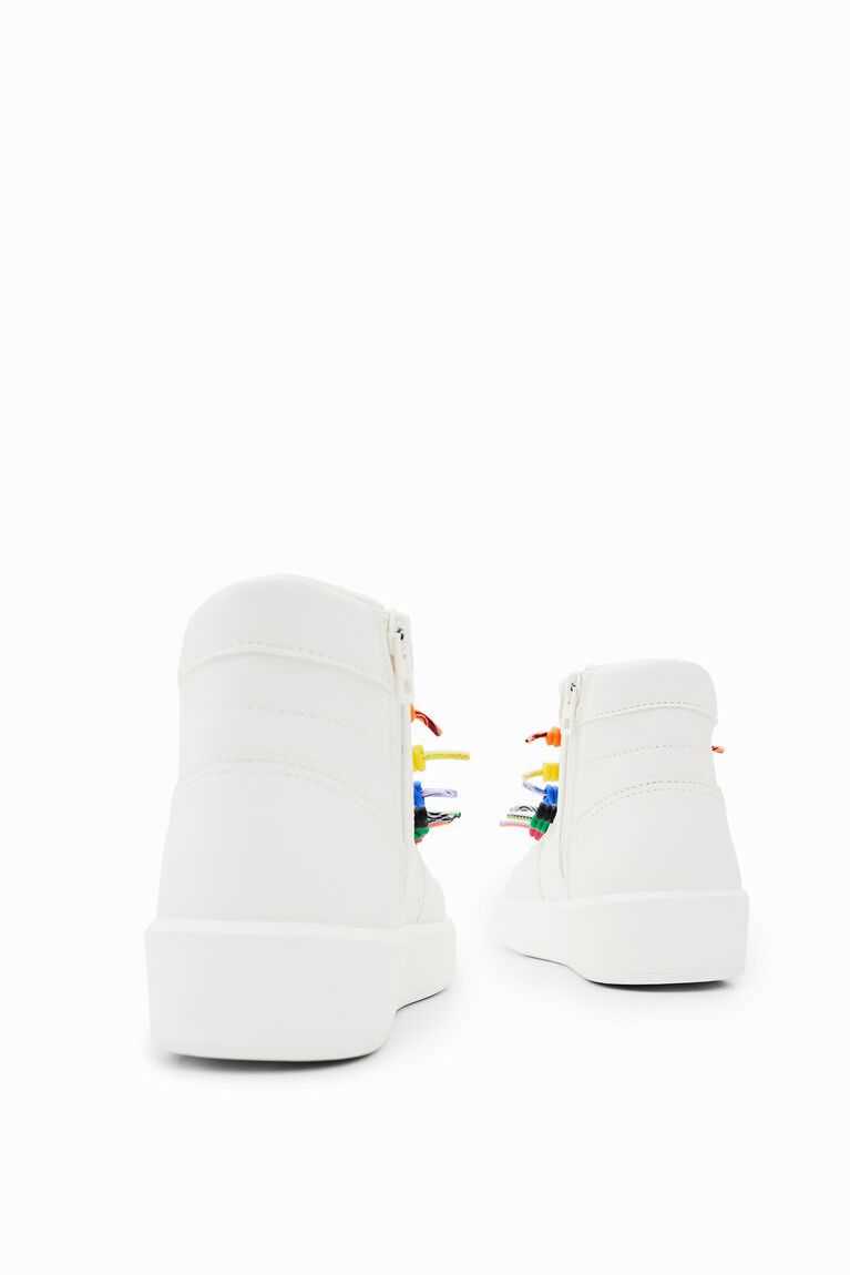Desigual Rainbow lace high-top Women's Sneakers | XSQ-259647